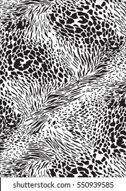 vector art illustration printing wild animal pattern background.modern leopard textile pattern 