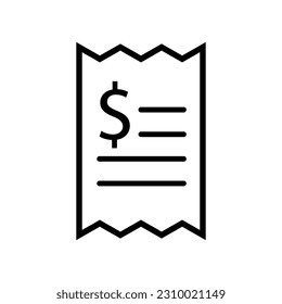 Vector art illustration of receipt, icon and graphic design, flat design