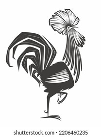 Vector art illustration of rooster 