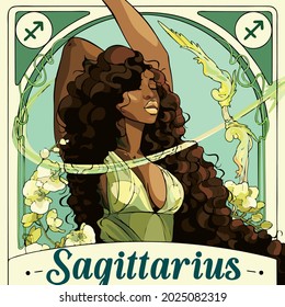 Vector Art Illustration Of Sagittarius Zodiac Symbol