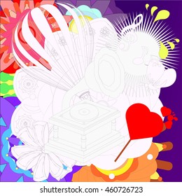 vector art image is a dream , harmony , happiness