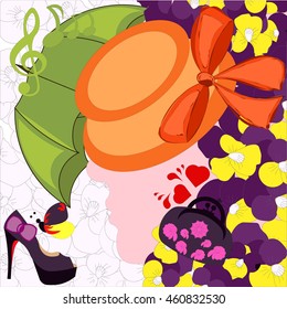 
vector art image is a dream , harmony , happiness , fashion collage