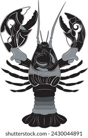 Vector art image of a lopster