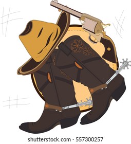
Vector art image on western