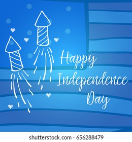 Vector art independence day greeting card