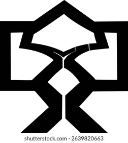 Vector Art: Interlocking Abstract Symbol.