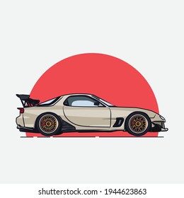 vector art japanese cars edition