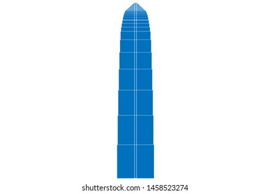 vector art of jin mao tower of china