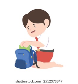 Vector Art of Kids Getting Ready for School Morning Routines