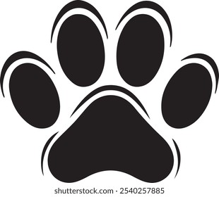 Vector Art of Kitten Paw Prints Embracing Serenity and Harmony