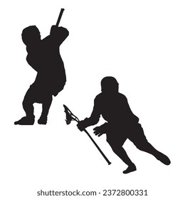 Vektorkunst von Lacrosse Player Silhouette