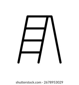 Arte vectorial del icono de la escalera, una herramienta simple para subir la línea icono Ilustración vectorial