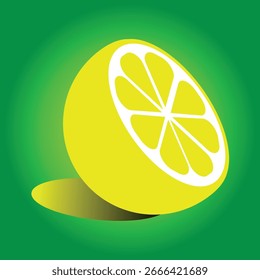 Vector art of a lemon slice