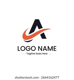 Vector art of letter a logo isolated on white background