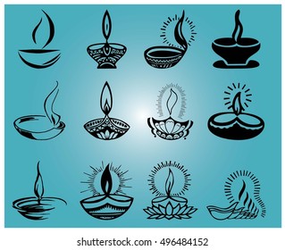 Vector Art of Lighting Mud Pot, Diya Batti for Diwali and other festival.