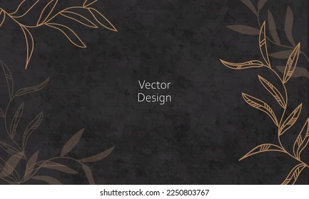 Vector art line nature. Floral plant, hand drawing graphic illustration. Botany tea branch, leaf, flower in bloom.