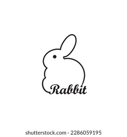 Vektorgrafik-Logo-Kaninchen zu nützlichen Produkten
