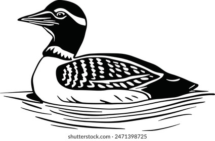 Vector art of Loon bird