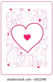 Vector art love background. Editable illustration.