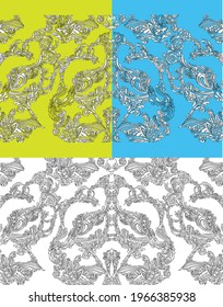 vector art made from original hand drawn pattern 