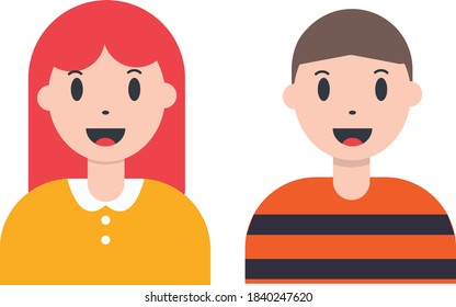 vector art man and woman social distancing