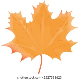 Vector art maple leaf falling png a sign of the arrival of warm autumn in October 