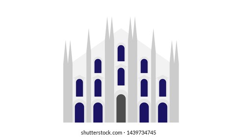 Vector art of milan cathedral