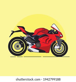 Moto de velocidad de motodeporte de arte vectorial