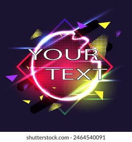 vector art neon lights abstract background