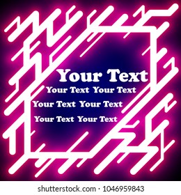 Vector art with   neon tubes. Vector illustration. Abstract logo. Isolated icon of Spring. 10 EPS