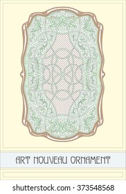 Vector Art Nouveau decor, ornament, pattern