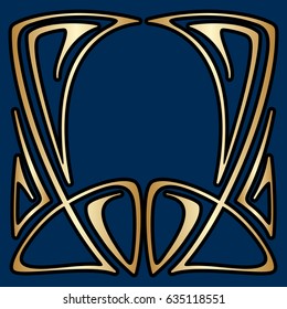 Vector art nouveau floral elements for print and design.