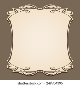 Vector art nouveau frame with space for text .