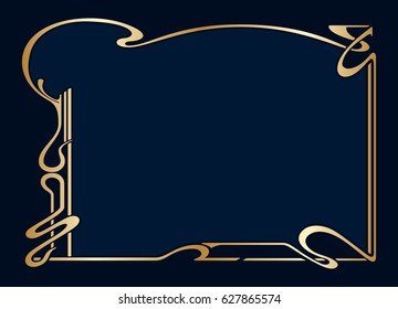 Vector art nouveau frames for print and design.