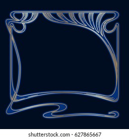 Vector art nouveau frames for print and design.