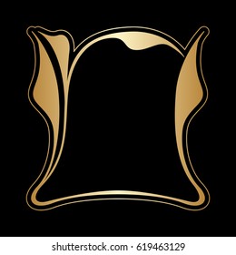 Vector art nouveau invitation cards with space for text.