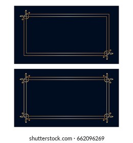 Vector art nouveau invitation cards with space for text.