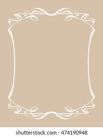 Vector art nouveau ornamental background with space for text.