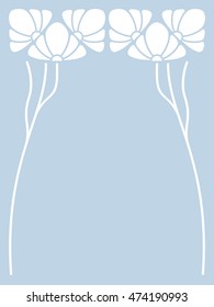Vector art nouveau ornamental background with space for text.
