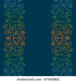 Vector art nouveau ornamental background with space for text.