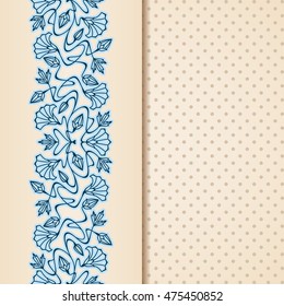 Vector art nouveau ornamental background with space for text.