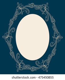 Vector art nouveau ornamental background with space for text.