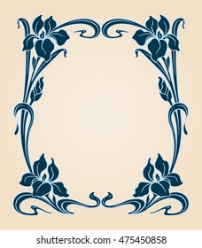 Vector art nouveau ornamental background with space for text.