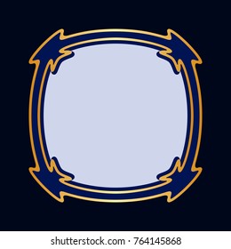 Vector art nouveau vintage frame for design invitation card, packing, booklet, print.