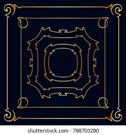 Vector art nouveau vintage frames for design invitation card, packing, booklet, print.