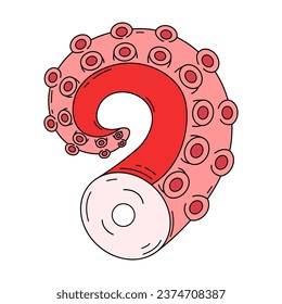Vector art of octopus tentacles, icon and graphic design
