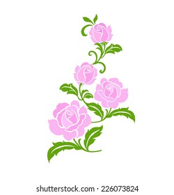 vector art ornament with roses