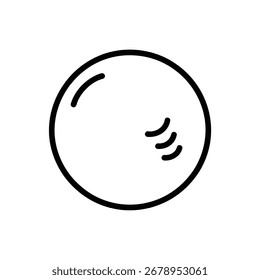 Arte vectorial del icono de contorno de una Ilustración vectorial de icono de línea de bola simple