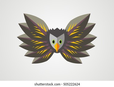 vector art of owl head