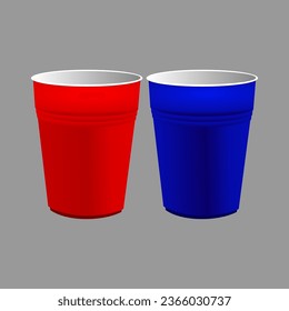 Vector art of party drink cup, mock up
